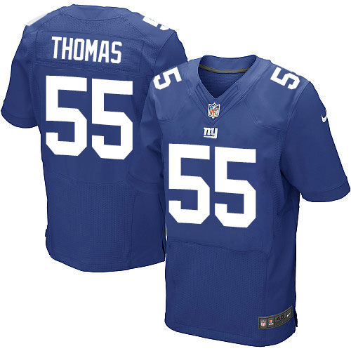 Men's Elite J.T. Thomas Nike Jersey Royal Blue Home - #55 NFL New York Giants